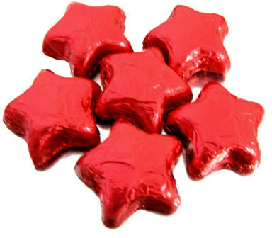 Chocolate Stars - Red (Milk) - Click Image to Close